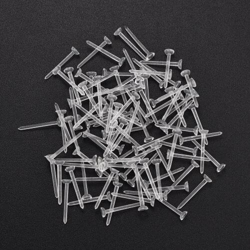 100 Pairs Plastic Earring Posts And Backs Clear Ear Pins And Silicone Rubber Backs 3/4/5mm Earnuts Earring Backs For Men Women