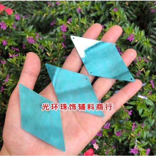 Sewing supplies 40MM*80MM Large diamond sky blue diamond sequins large bead curtain bead sequins stage wedding scene