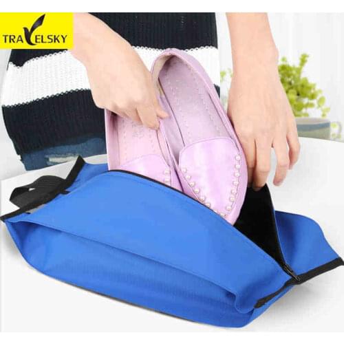Travelsky Travel accessories Shoes Storage Bag Travel Vacation Slippers Mesh Organizer Pouch for Flat/High-heeled shoes Bag
