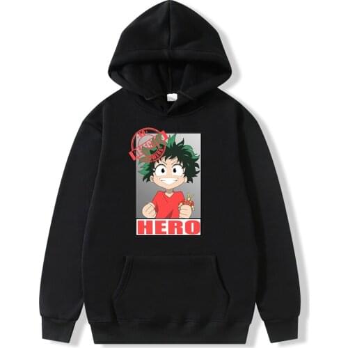 2021 Anime My Hero Academia Printed Hoodie Unisex Funny Shoto Todoroki Long Sleeve Oversize Hip Hop Sweatshirt