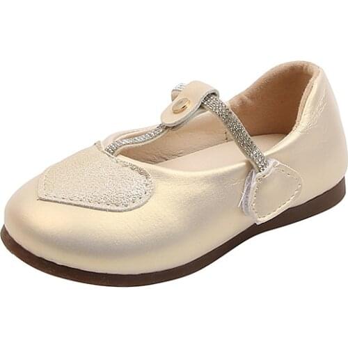 2021 Square Mouth Shoes Girls Love Princess Shoes Soft Sole Shallow Mouth Performance Dance Flats Sweet for Wedding Shoes Kids