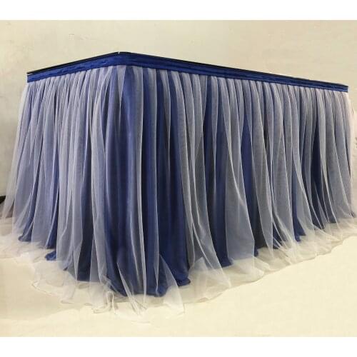 Tulle Table Skirt for Party Wedding Home Decoration Birthday Party / Baby Shower Chiffon Gauze Bridal Veil Table Skirting