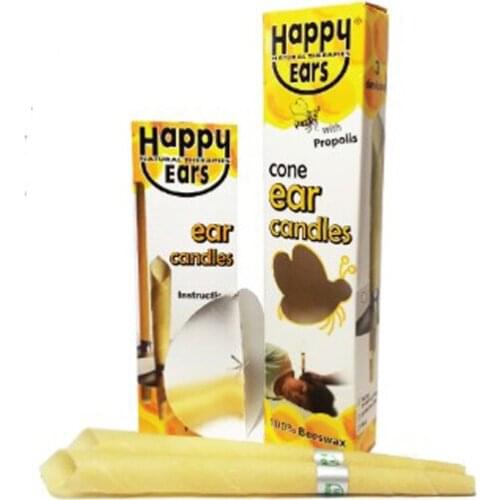 Happy Ears Ear candles High Quality 10pairs=20Pcs Ear Candle Aromatherapy Therapy Ear Care Medical Natural Beewax with Proplis