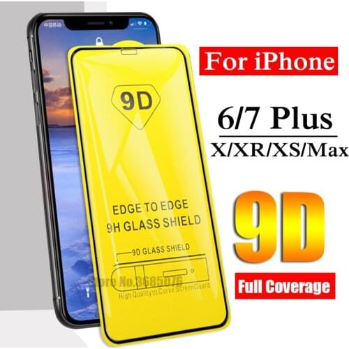 9D Protective Glass On The For iPhone 6 7 8 Plus X XR XS Max Full Cover Aphone Aifion 6plus 7Plus 8Plus 10 protection glas film