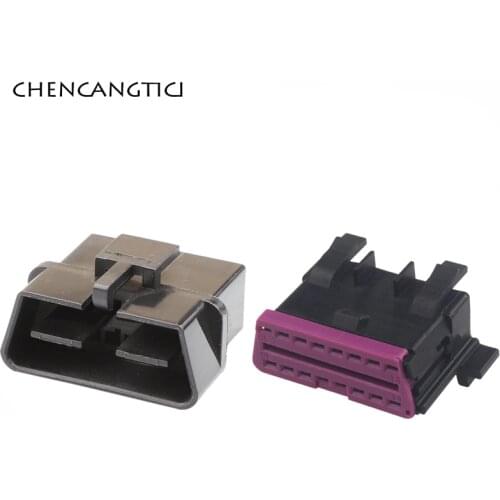 1 Set 16 Pin Way 3A0972695A Automotive OBD Socket Auto Diagnostic Plug Wiring Harness Connector For VW Audi