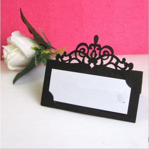 100pcs/lot Cut-out skeleton Royal Wedding Birthday Party Table Name Wine Food Guest Seats Place Cards Favor Decoration