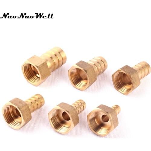 1pcs NuoNuoWell Brass 1/2" Nut and Tail Tap Adapter Garden Irrigation Watering Pipe Fittings Connector Water Time Accessory