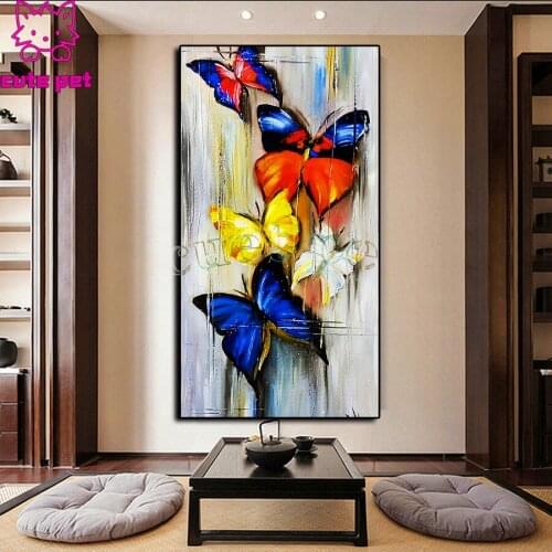 5D DIY Full Diamond Painting Abstract the butterfly Mosaic puzzle Diamond Rhinestone Embroidery Cross Stitch home decor large