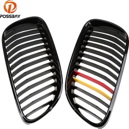 POSSBAY Car Gloss Black Kidney Front Grille Grills German Flag Type for BMW 3-Series E93 335i/335is/M3 Cabrio 2010-2013 Facelift