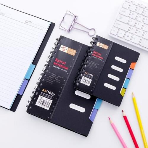A6/A5/B5 Spiral Classified Notebook Loose-leaf Bussiness Notebook StudentGraffiti Book Office & School Supplies