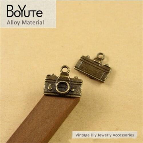 BoYuTe (100 Pieces/Lot) 16*14MM Vintage Camera Charms Antique Bronze Plated Zinc Alloy Diy Charms for Jewelry Making