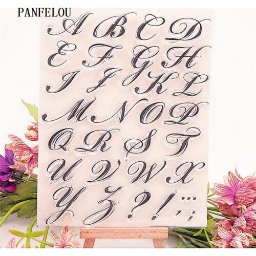 The Letters lace stamps Transparent Silicone Rubber Clear Stamps cartoon for Scrapbooking/DIY Easter wedding album