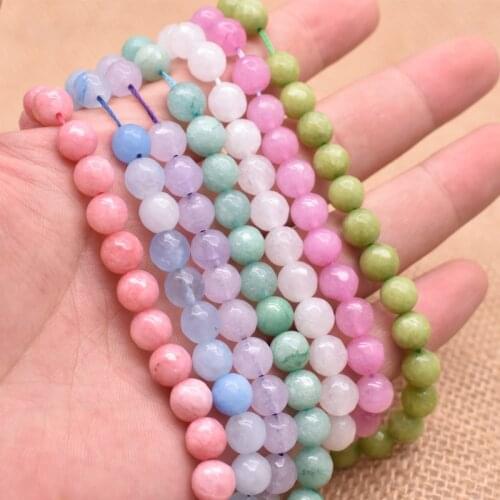 Natural Stone Beads Faceted cut Round Beads For Jewelry Making 6/8 mm Section Loose Beads Necklace DIY Bracelet 15" wholesale