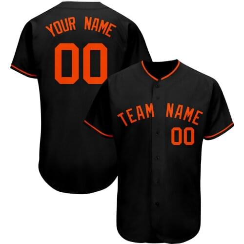 Customized Baseball Jersey V-neck Button-down Stitch Team Name/Number Cool Breathable Shirts for Boy/Girl/Kids Big Size Outdoors