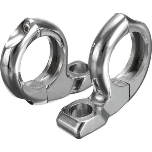 JX-LCLYL 2pcs 1" Handlebar Motorcycle Turn Light/Mirror Adapter Clamp Mount Silver