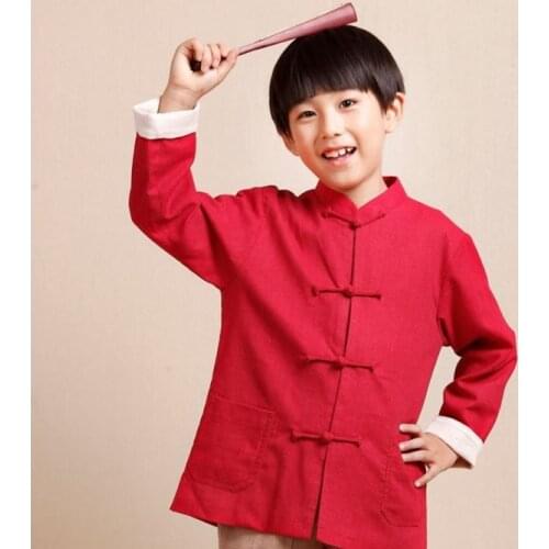 Boy Chinese shirt Children shirt Spring Tang kung fu Kids Blouse