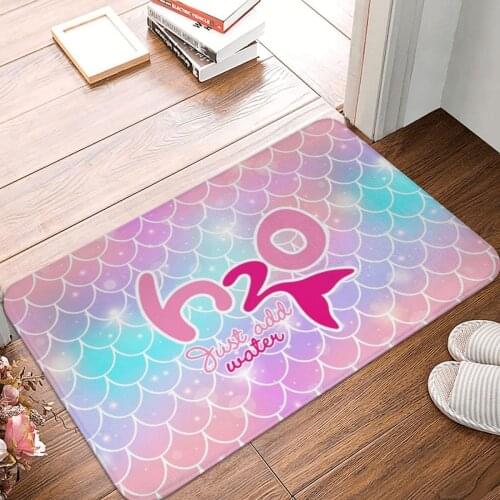 H2O Just Add Water Doormat Carpet Mat Rug Polyester PVC Anti-slip Floor Decor Bath Bathroom Kitchen Balcony 40x60