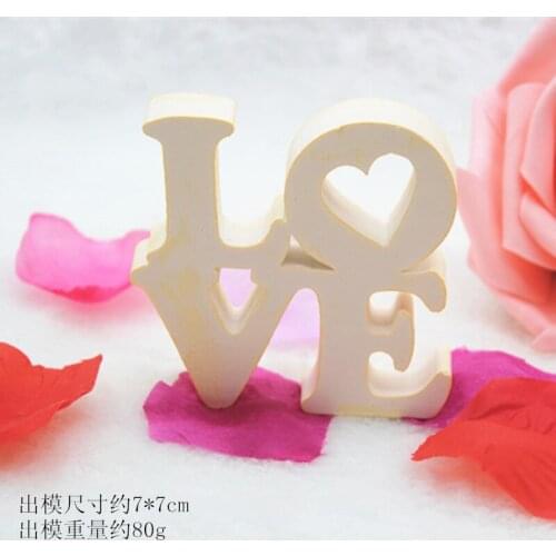 Stereo LOVE Creative Silicone Mold Aroma Gypsum Mold Colored White Billet kitchen tools