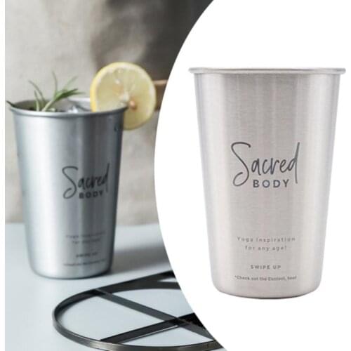 304 Stainless Steel Cold Drink Cup Beer Draft Mug Coffee Tumbler Reusable Anti-drop Cold Drinks Cups With Straw And Lid Tumblers