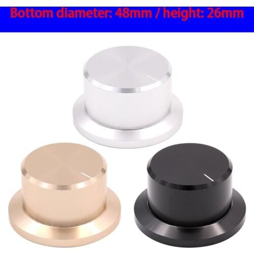 KYYSLB 48*26mm All-aluminum Knob Volume Potentiometer Knob Tube Amplifier Audio Chassis Knob