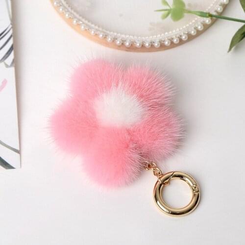 Cute Stuffed Key Chains Toy Car Key Bag Accessories Sunflower Plush Keychains For Girlfrends