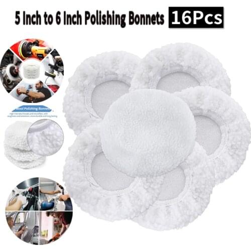 5 Inch to 6 Inch Polishing Bonnets, Woolen Car Buffing Bonnet, Orbital Buffer Bonnet for Most Automotive Polishers