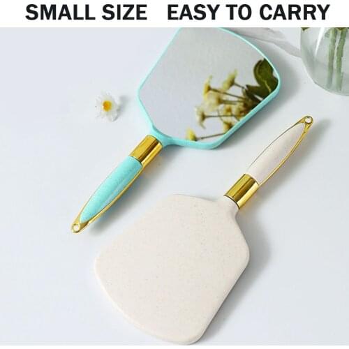 CSHOU163 Handheld Makeup Mirror Compact Vanity Mirror Cosmetic Vintage Makeup Mirror SPA Salon Makeup Mirror for Women Girl Gift