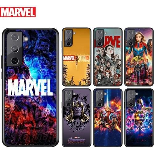Marvel Avengers Assemble For Samsung Galaxy S21 S20 FE S10e S10 S9 S8 S7 S6 Ultra Plus Lite 5G Edge Black Soft Phone Case