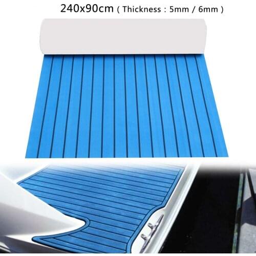 Self-Adhesive 900x2400x6mm EVA Foam Boat Flooring Faux Teak Decking Sheet Accessories Marine Yacht RV Caravan Car Floor Mat Pad
