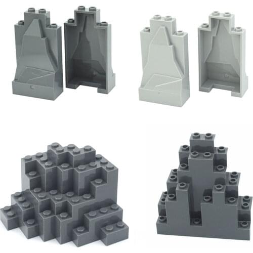 Assemble Particles 6082 6083 23996 47847 Moc Rock Panel City Street View DIY Enlighten Building Blocks Compatible With Brand