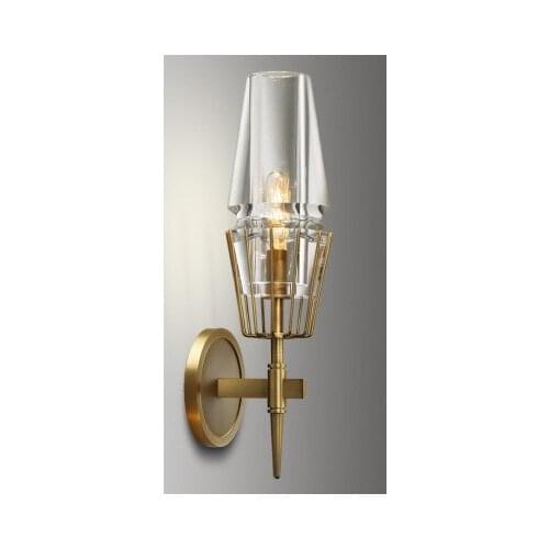 Vintage crystal bedroom light stone led crystal bedroom dining room corridor wall lamp bedroom lamp home deco wall lamp