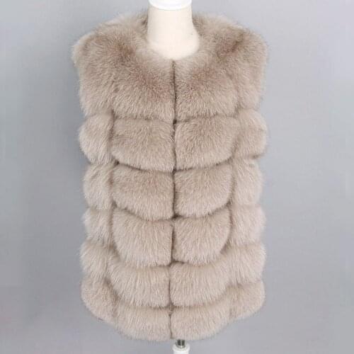 Natural fur fox fur vest coat 68CM fox fur vest multi-color optional real fur jacket jackets for women real fur vest winter coat