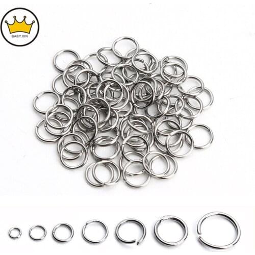 200pcs/lot Stainless Steel 3/4/5/6/7/8/10mm Open Jump Rings Connectors DIY Jewlery Making Findings Jewelry Making Supplies