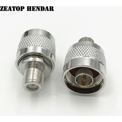 5Pcs Brass N Type Male Jack to F TV Female Plug High-frequency Straight PTFE RF Coaxial Wire Connector High Quality