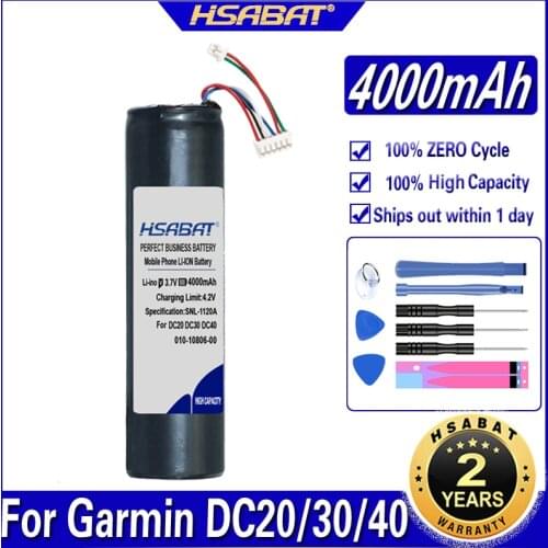 HSABAT 010-10806-00 010-10806-01 010-10806-20 361-00029-00 4000mAh Battery for Garmin DC20 DC30 DC40 Dog Tracking Batteries