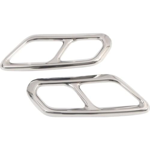 Car Rear Exhaust Muffler Pipe Cover Trim Stainless Steel Tail Throat Frame for Volvo XC40 2018-2021