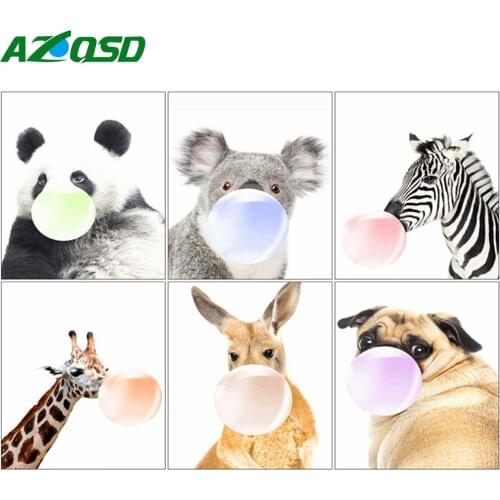 AZQSD Paint By Numbers Koala Animal Handpainted Modern Wall Art Coloring By Numbers On Canvas Balloon Kits Unique Gift