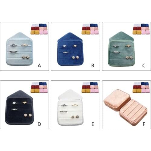 Velvet Ring Box Square Jewelry Box Valentines Day Ring Box With Detachable Lid 40JF