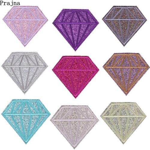 Prajna Shining Diamond Patches Gold Powder Colorful Rhinestone Embroidered Iron On Patch For Clothing Accessories T-shirt Decal