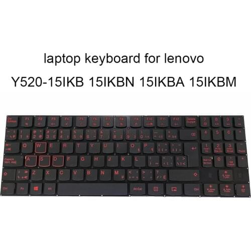 CF TR Replacement keyboards for lenovo legion Y520 15IKB 15IKBN 15IKBA 15IKBM Canadian French Turkey black KB red keys new work