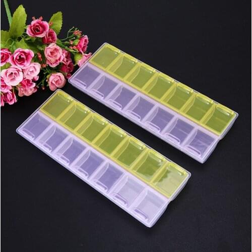 14 Cells Storage Case Colorful Display Holder Bead Case Wall Painting Organizer DIY Craft Storage Accessories