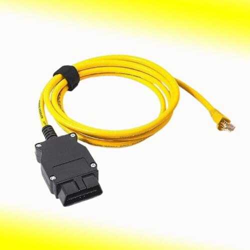 No CD E-SYS ENET Connector for BMW F-series ICOM OBD2 Coding Diagnostic Cable Ethernet to ESYS Data OBDII Code Hidden Data Tool