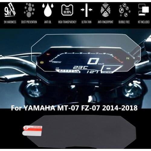 For YAMAHA MT07 FZ07 MT-07 FZ-07 2014-2016 2017 2018 Motorcycle Accessories Cluster Scratch Protection Film Screen Protector