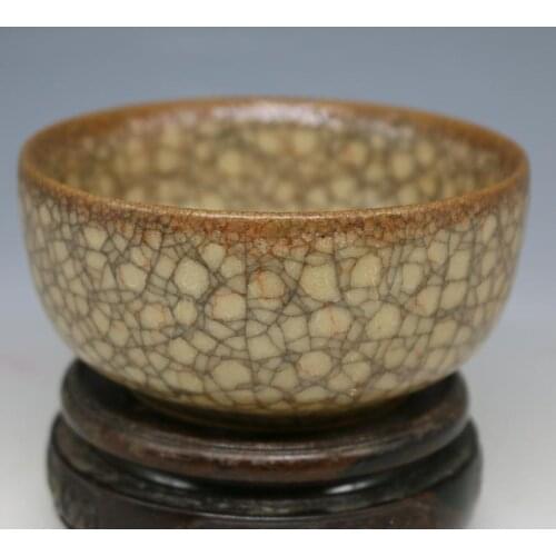 Antique SongDynasty porcelain bowl, Ice Crack Glaze Tea Bowl cup,Hand-painted crafts,Collection&Adornment,Free shipping