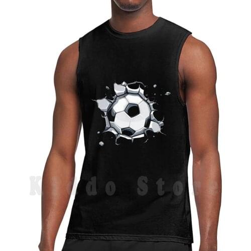Football Soccer Player Heart Tank Tops Vest Sleeveless Soccer Footballer Play Soccer Heart Father Birthday