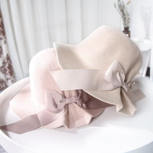 H7463 Japanese Breathable Fisherman Hat Women Spring Summer Leisure Sunscreen Bucket Cap Female Folding Sunshade Cool Basin Caps