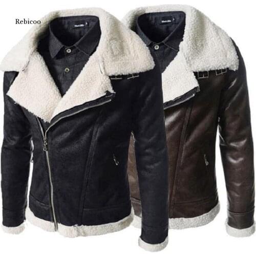 Pu Winter Jacket Male Leather Jacket Male Winter Jacket Male Waterproof Windproof Rain Leather Jacket Motorcycle
