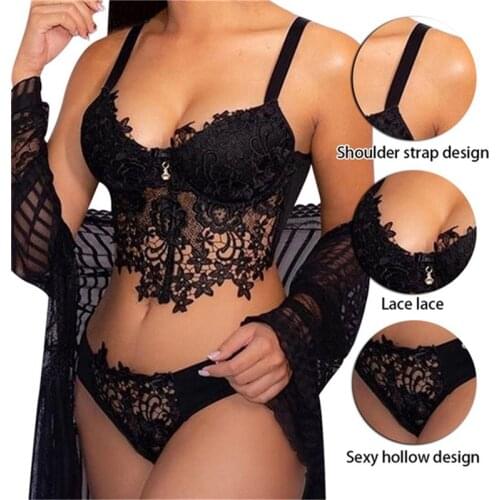 Women Lace Bra Sets Ladies Seamless Underwear Backless Vest Sexy Panties Lingerie Ultrathin Briefs Female Solid Color Intimates