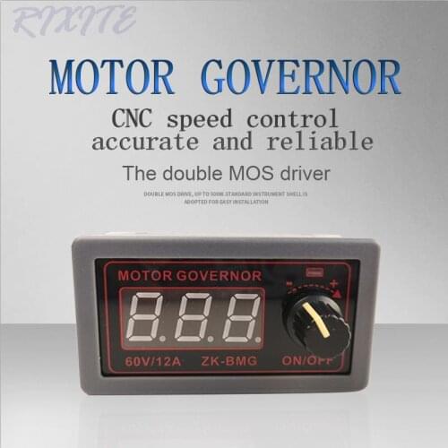 DC 9-60V 12v 24v 36V 48V 12A DC Motor Controller PWM Adjustable Speed Digital display encoder duty ratio frequency ZK-BMG