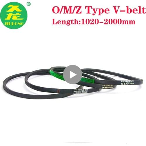 JIULONG Wrapped V-Belt Z/O /M Type Conveyor Belts Rubber Black Machinery Drive O1020/1050/1080/1100/1120/1150/ 1500/2000/V BelT